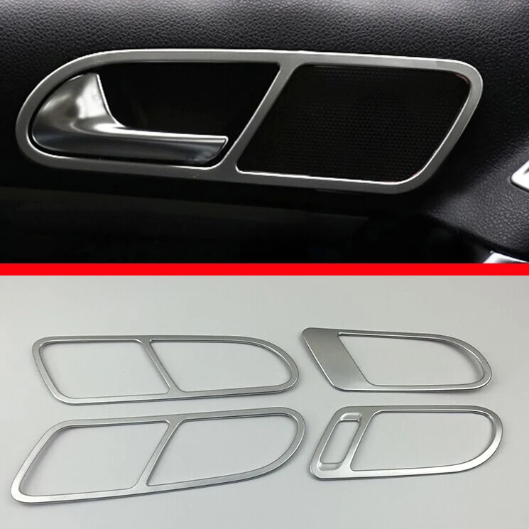 

For Volkswagen VW TIGUAN 2010-2016 ABS Pearl Chrome Inside Interior Door Handle Cover Trim Car Accessories Stickers W4