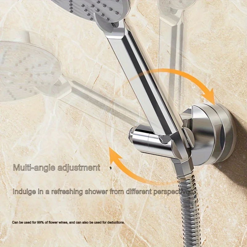 Shower bracket Easy install without drilling adjustable suction cup rotating hook durable plastic