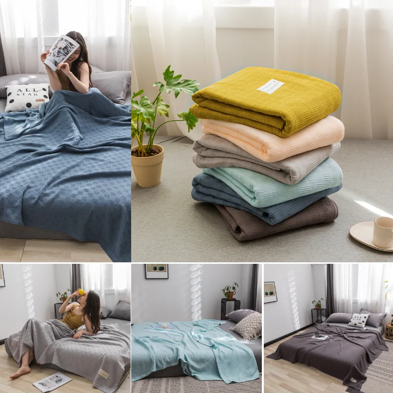 NordicThrowBlanketPureCottonGauzeTowelLineBlanketsAir