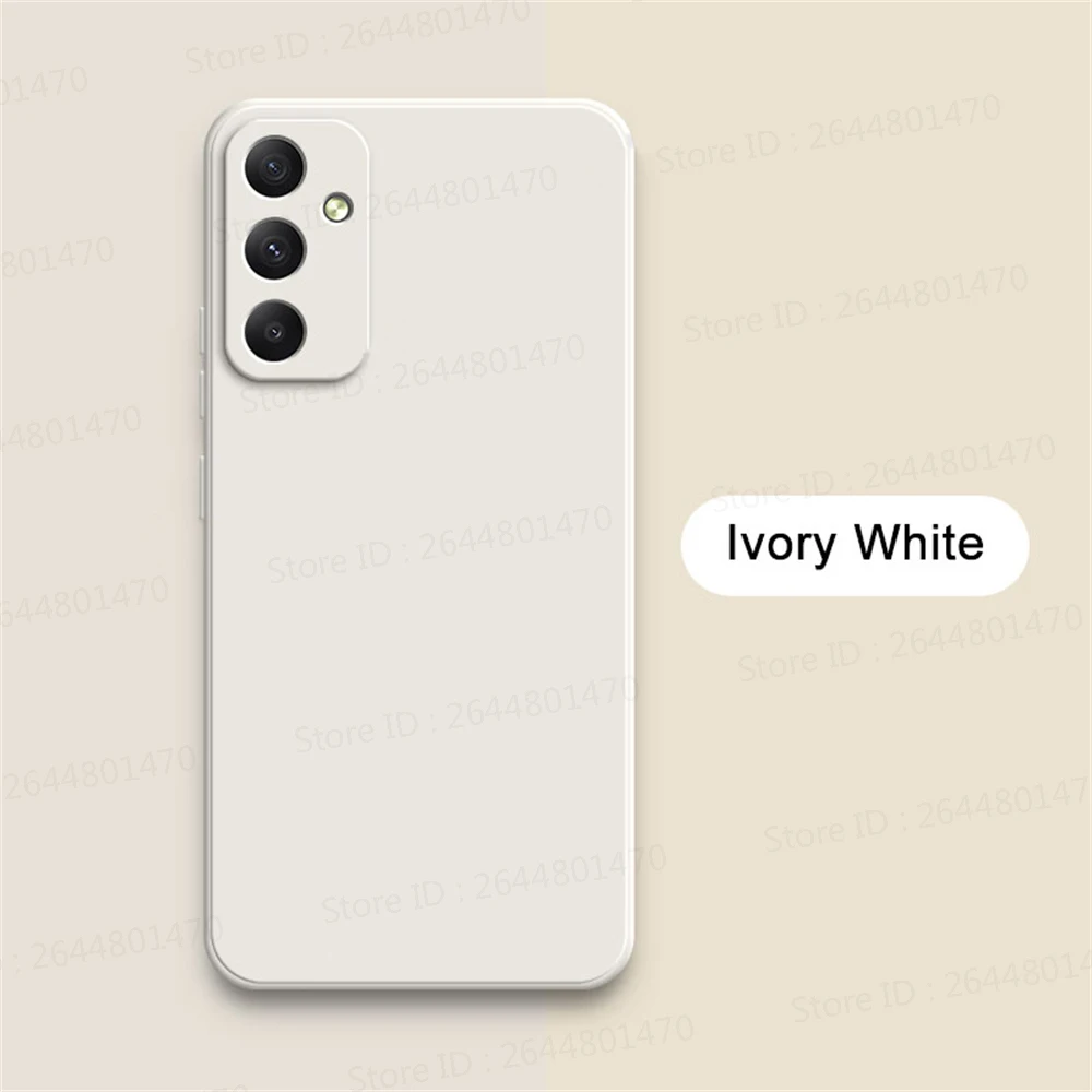 Square Liquid Silicone Shockproof Phone Case - Protective Soft Back Cover