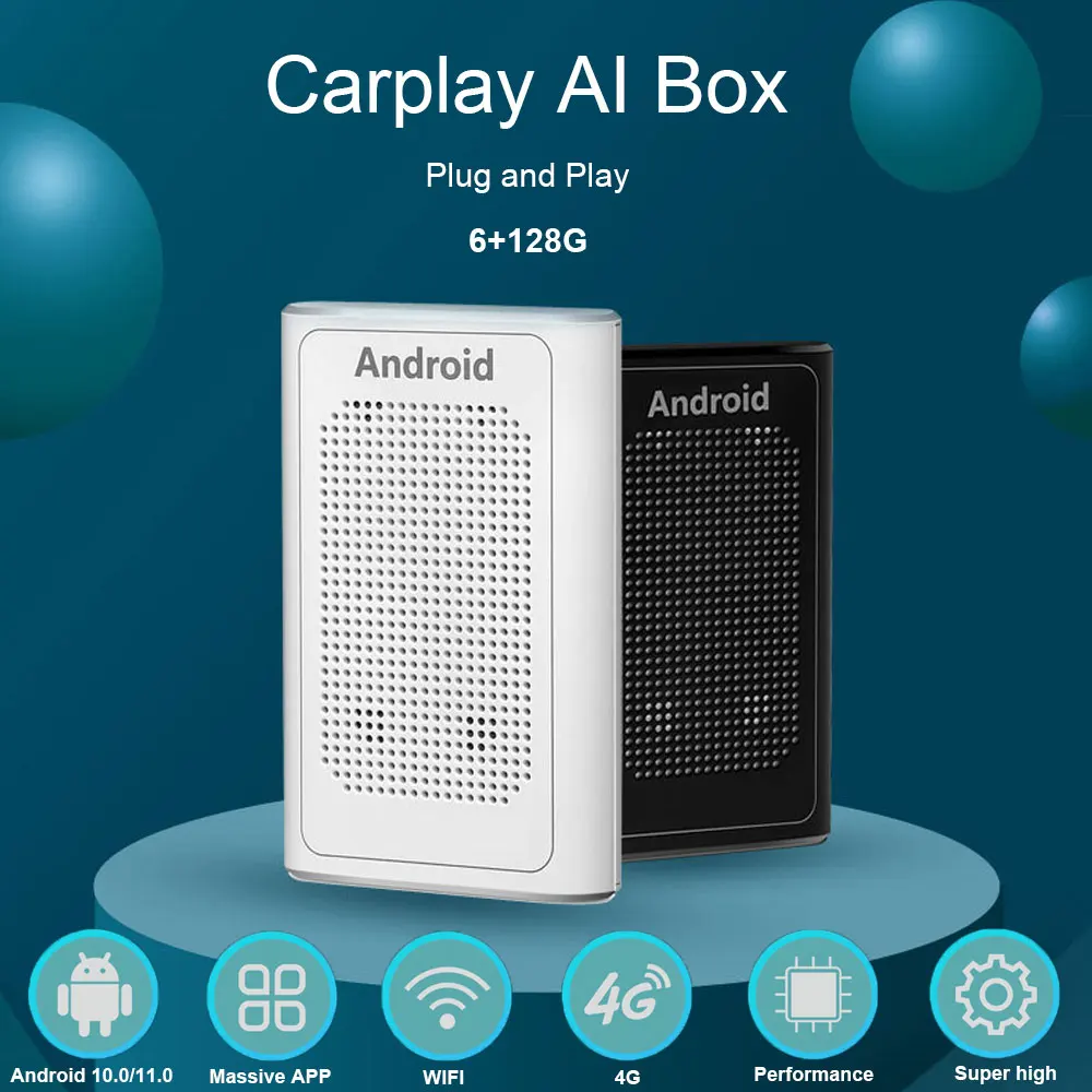 Per Qualcomm Snapdragon Android Auto Wireless Carplay Adapter Ai Box Apple Carplay Multimedia Car Android Box Carplay Mini Box