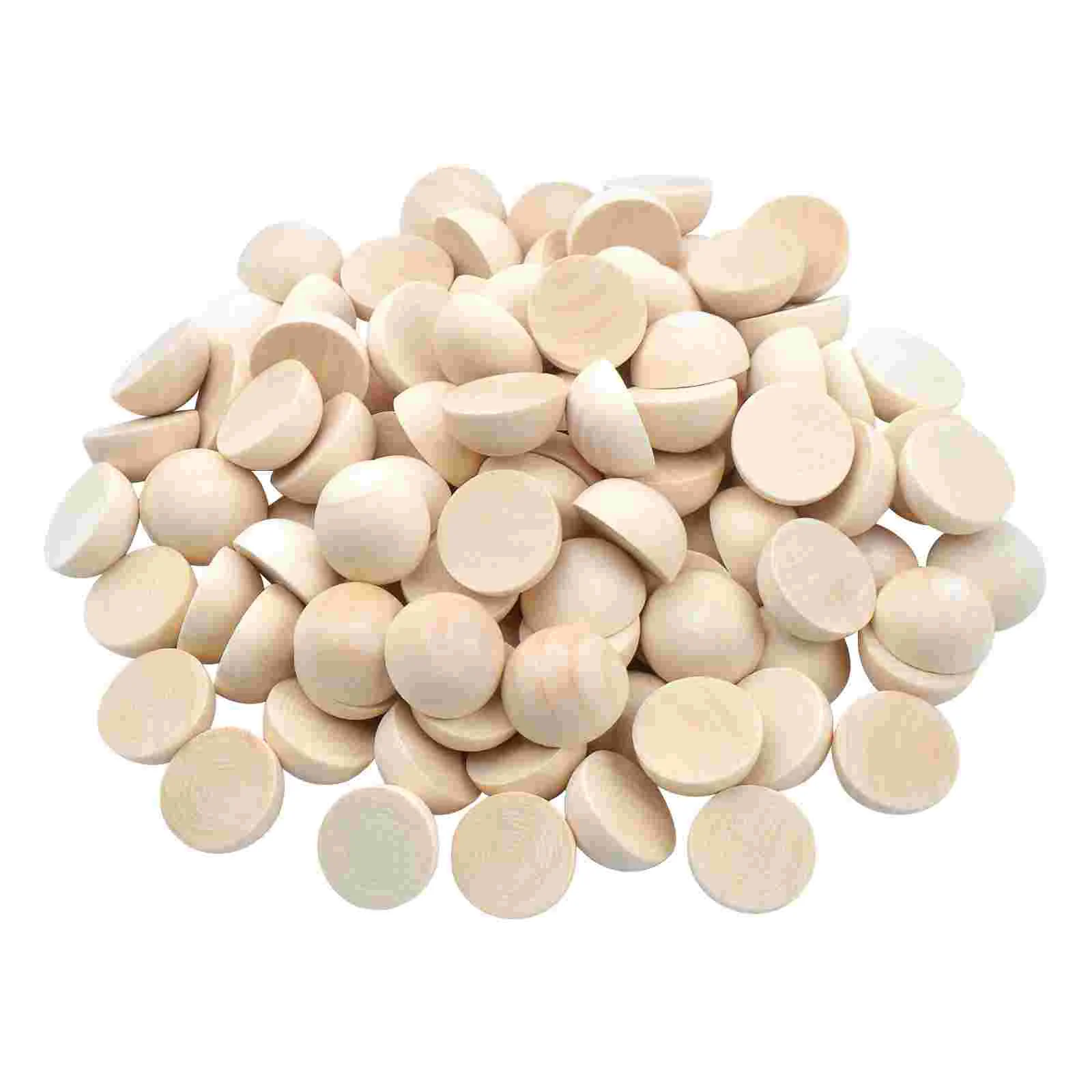 

20mm Unfinished Half Wooden Balls Mini Hemisphere Half Craft Ball for DIY Jewelry Making Projects Kids Art Craft Supplies