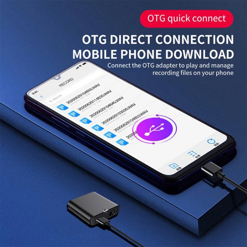 A99E-Voice Control Recorder 30 Days Standby Recording Aluminum Alloy Body HD Digital Voice Recorder 8G