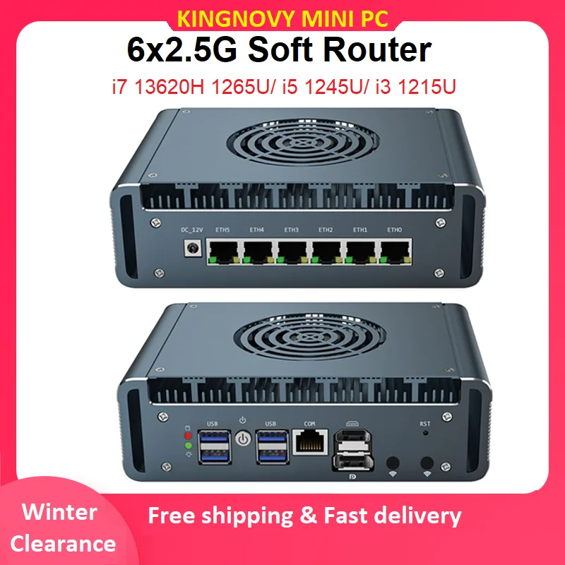 Topton Intel N100 Mini PC 2.5G Soft Router i7 13620H i3 1215U