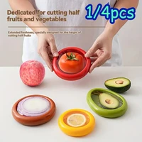 1/4pcs Silicone Fruit and Vegetable Fresh-keeping Box, Food Storage Container Set, Portable, Stackable and Leak Proof, Keeping 1