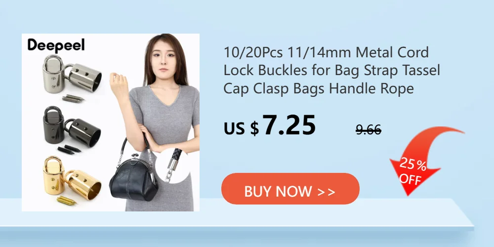 20Pcs 9/12mm Metal Bag Zipper Tail Clip Zippers Cord Stopper Lock Buckles Screw End Plug Clasp Bags Purse DIY Sewing Accessories
