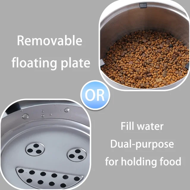 Stainless Steel Dog Floating Bowl No Spill Anti-Splash Non-Slip Pet water dispenser for dogs Big Capacity Dog Feeder Bowl 5