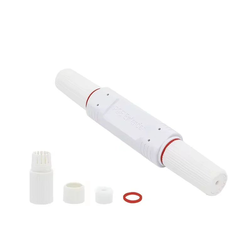 2포트 1 in 1 PoE 이더넷 RJ45 연장기/리피터 방수 IP66 야외용 500미터 연장