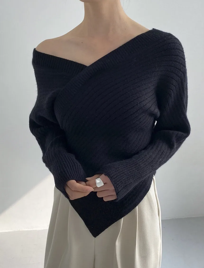 HziriP Turtleneck Sweaters Women Pullovers 2022 New OL Fashion Vintage Off Shoulder Solid All-match Daily Basic Knitwear Tops cropped sweater