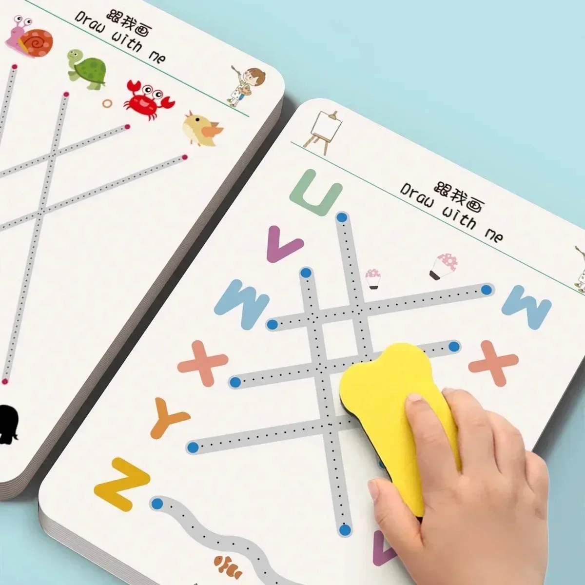 Magic Practice Copybook Magical Tracing Workbook Control Training Book Reusable Children Montessori Drawing Education Books 5