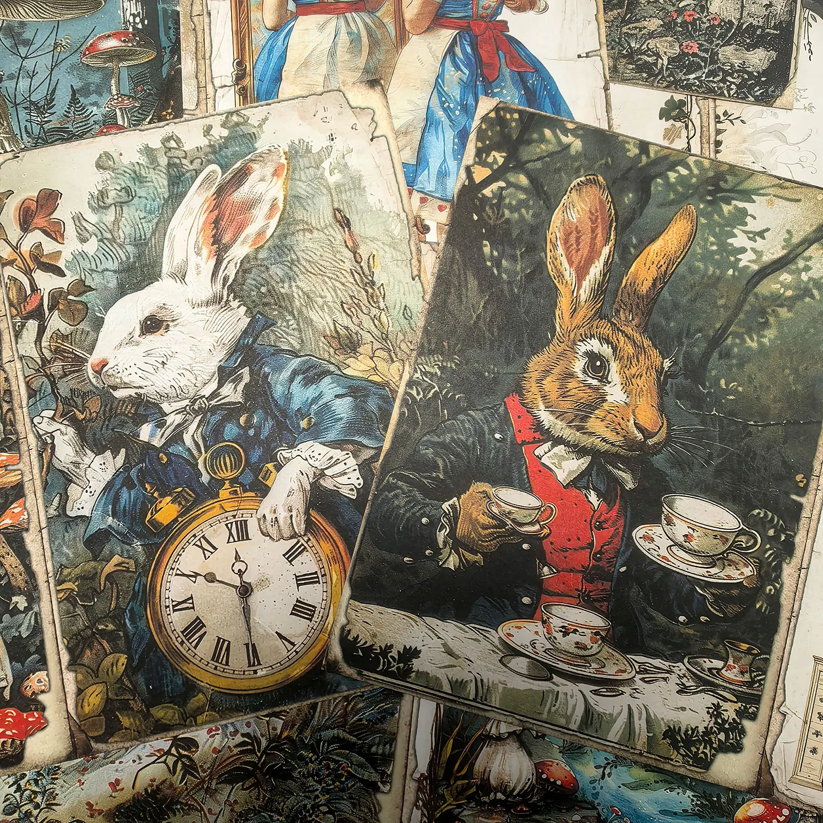 A5 Size Wonderland Mushroom Castle Princess Rabbit Junk Diary Magazine Scrapbooking 14Sheets Viguscraft