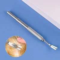 1pc-Stainless steel tick fork removal tool - effective pet flea and tick removal tweezers for dog care and cleaning 1
