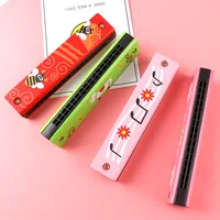 Montessori Toy 16 Holes Harmonica Adorable Cartoon Pattern Musical Instrument for Children Educational Toys for Kids 2
