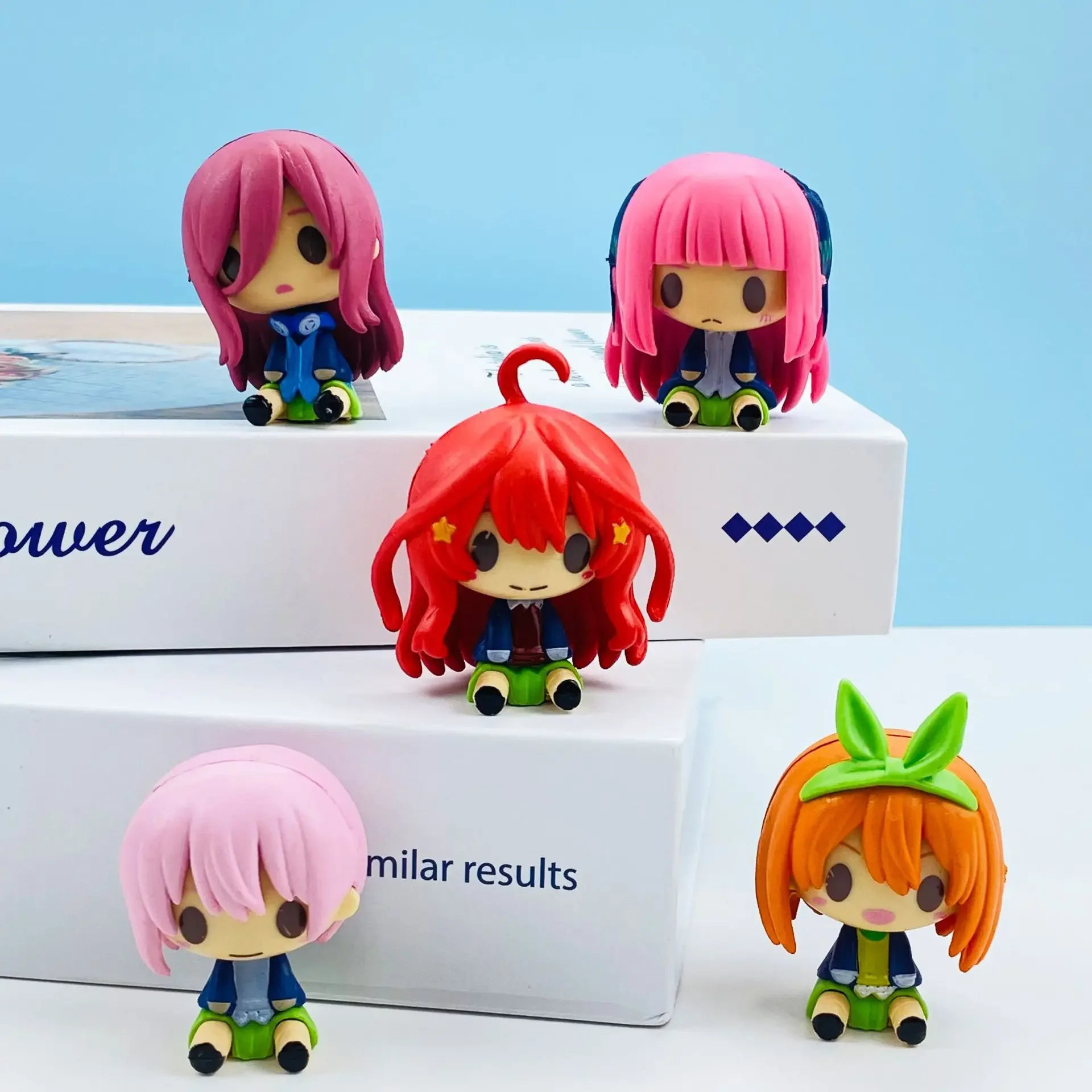 

5pcs/set Mini Anime Girls Beautiful Figure Kazuhana Miku Nakano Shika May Figurines Fantasy Figurines Doll Toys Christmas Gifts