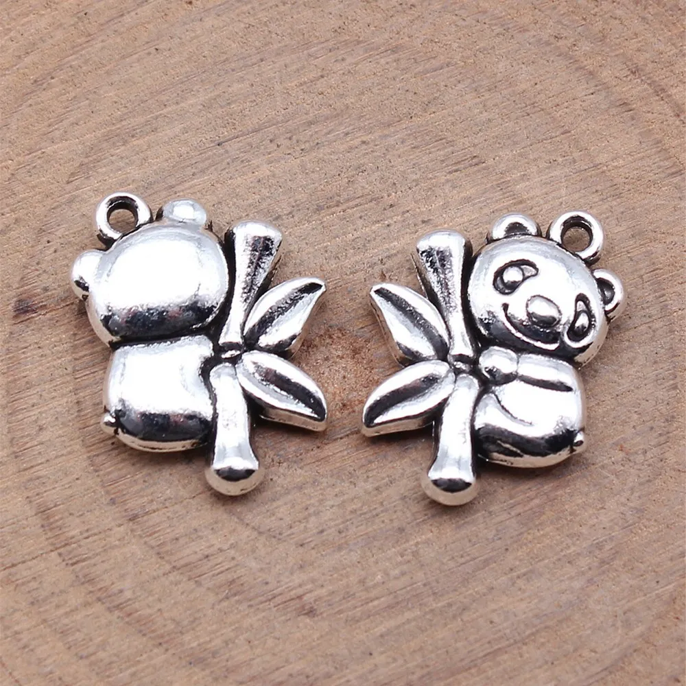 

Car Pendant Chinese Style Panda Bamboo Charms Jewelry Making 16x20mm 10pcs