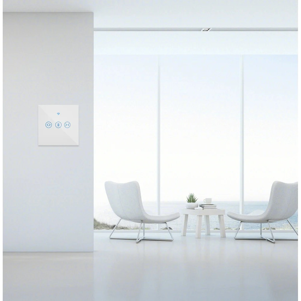 침실 WiFi 스마트 커튼 음성 제어 2.4G WiFi 연결 음성 어시스턴트 호환 스마트 스케줄링 타이머