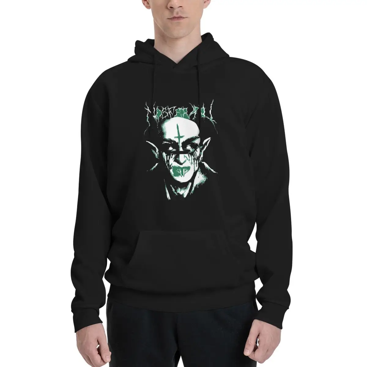 

Funny Black Metal Nosferatuer Essential For Sale Couples Plus Velvet Hooded Sweater Fitness Sexy Hooded rope pullover