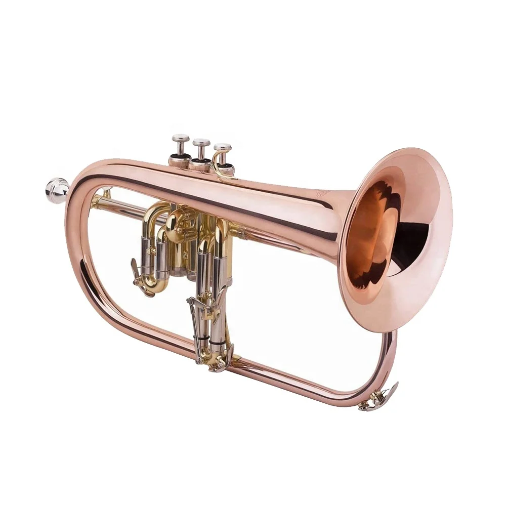 SEASOUND Professional BB Flugelhorn High Quality Phosphorus Copper Brass Body With Lacquer Surface JYFG410PC