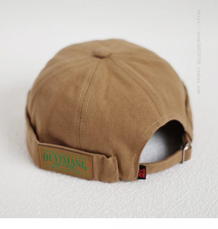

Japanese Style Women's Korean-Style Yupi No Brim Labeling Melon Skin Hat Young Men's Spring and Autumn Street Casual Retro Hat