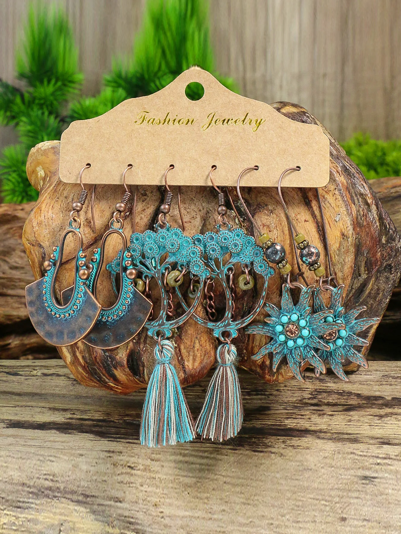 Dangle Earrings Drop Earrings Long Earrings Crystal Tassel Earrings Vintage Ethnic Turquoises Drop Earrings for Women Bohemian Hollow Geometric Beads Tassel Earrings Girls Party Jewelry Gifts