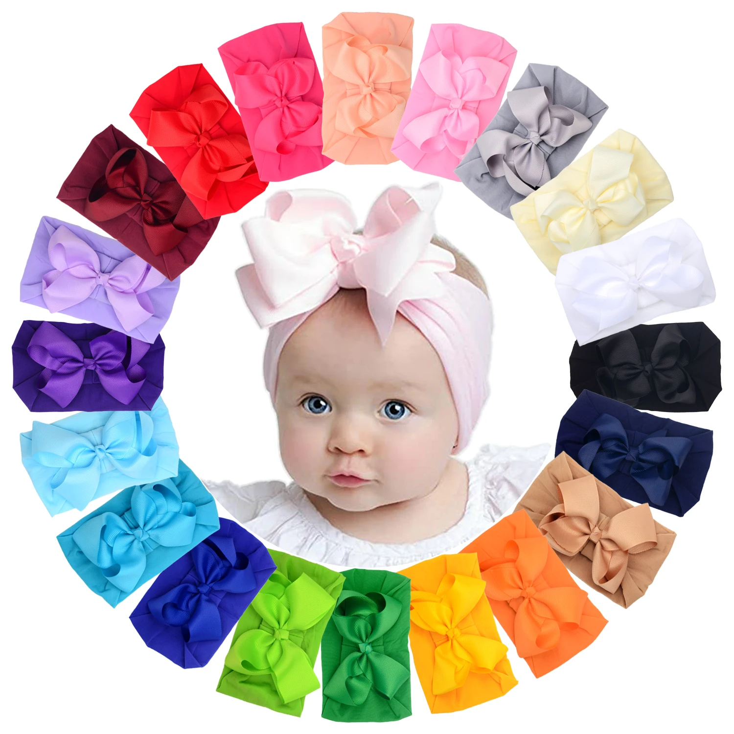 

Grosgrain Ribbon Baby Bow Headbands Hair Bows Headwraps for Baby Girl Head Band Newborns Hair Accessories Hair Band