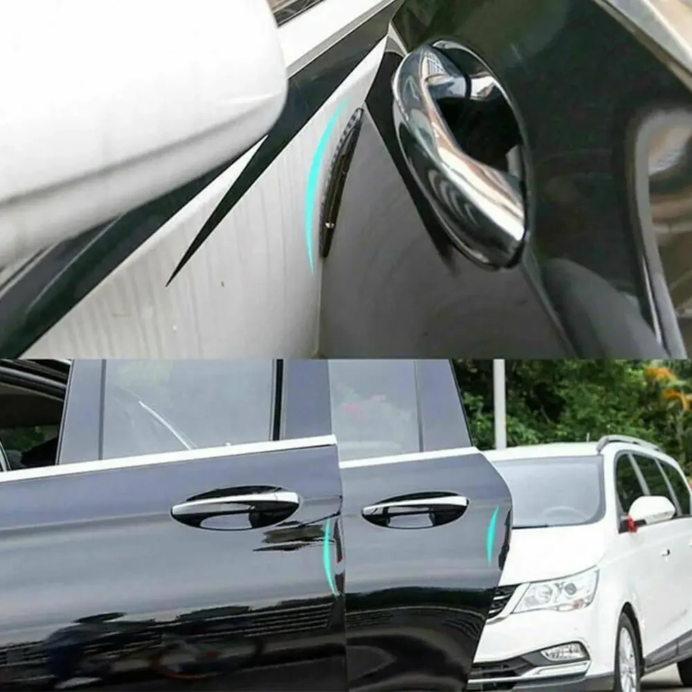 4pcs 자동차 도어 스트립 안티 스크래치 스티커 탄소 섬유 가장자리 보호 스트립 측면 도어 몰딩 BMW 용 스커프 트림 스티커