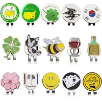 Kinds of Different Design Golf Marker W Golf Hat Clip Clamp Golf Ball Mark Animals Wine Cup Flag 1