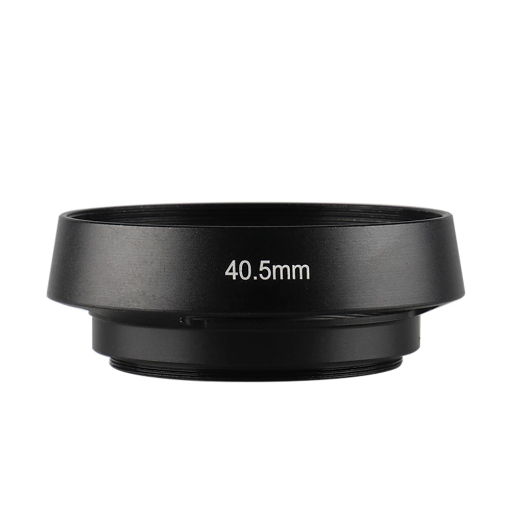 

Universal 40.5mm Metal Screw-in Vented Short Lens Hood Black Camera Photography Accessory for Nikon Canon Sony DSLR Camera