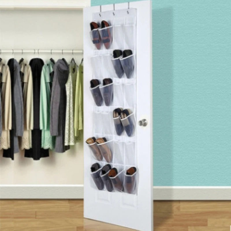 

24 Compartments Behind The Door Shoe Storage Hanging Bag Household Goods Organiser Behind The Door Organiser Storage Wardrobe