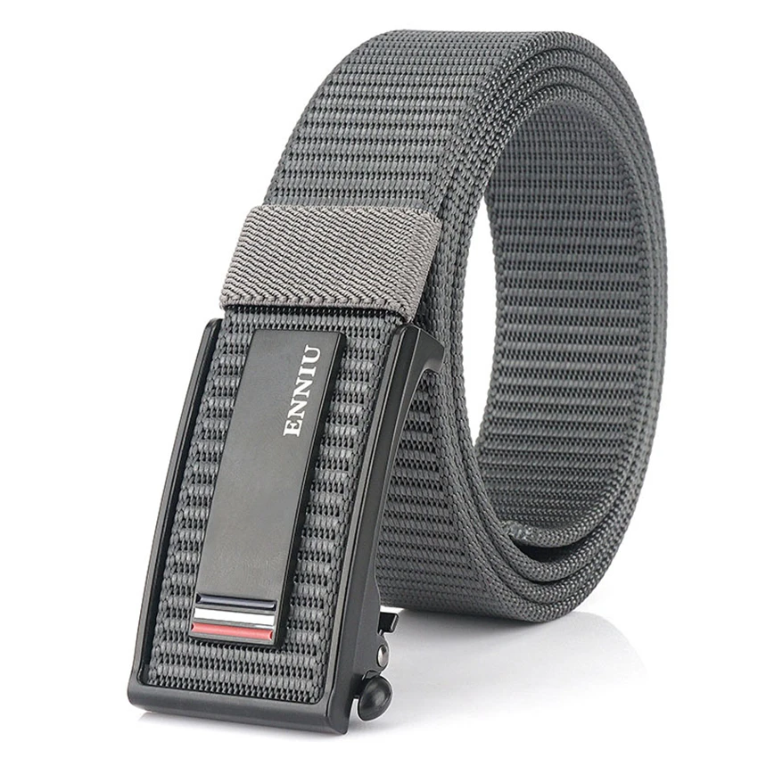 mens fabric belts New Fashion Men's Belt Top Quality Comfortable Nylon Belts For Men Metal Automatic Buckle Young Canvas Tactical Designer Belt leather belt price