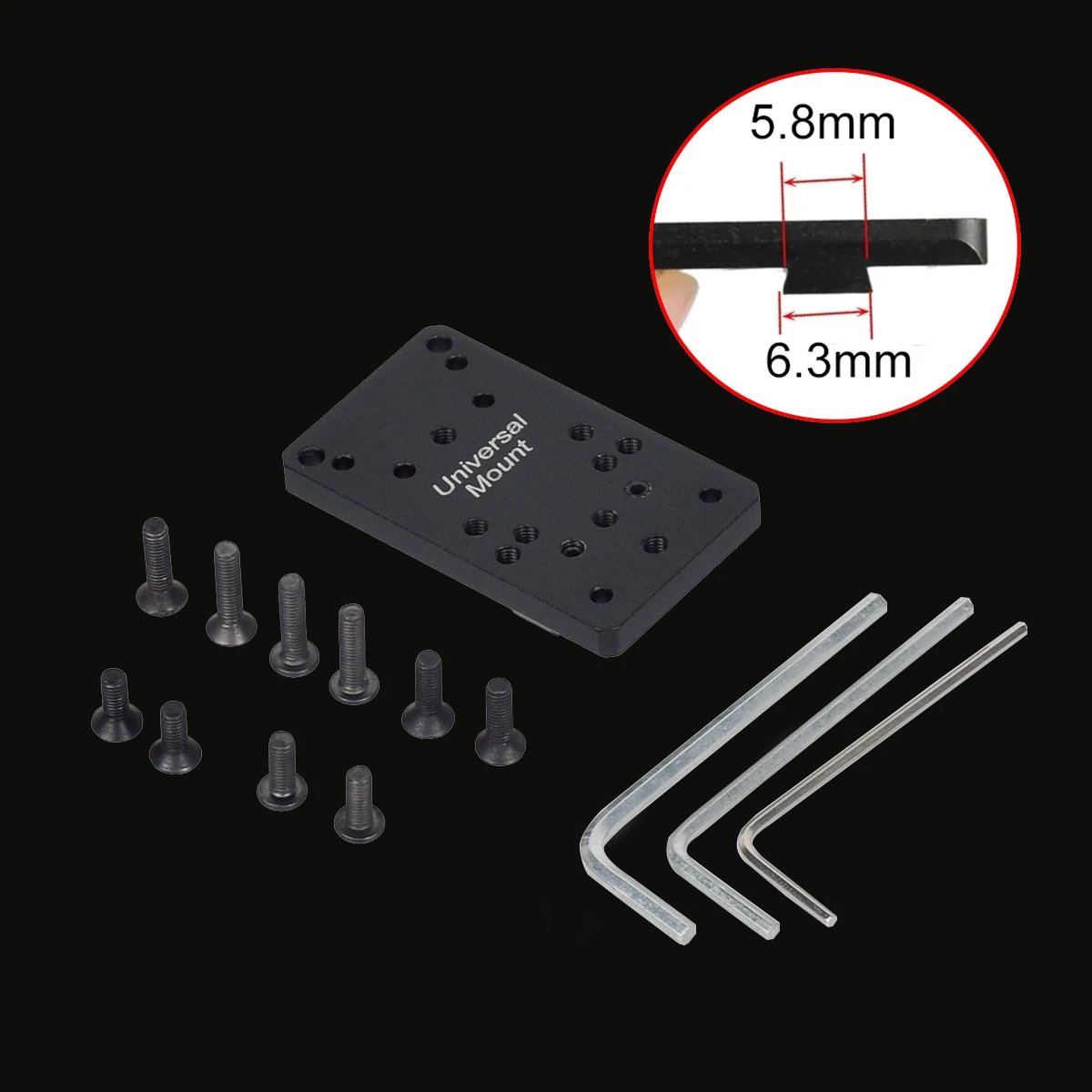 Universal Glock Mount Plate For Glock Rear Sight Scope Plate Mount Base Adapter Fit Tri RM VISM M1 M2 Red Dot Sight