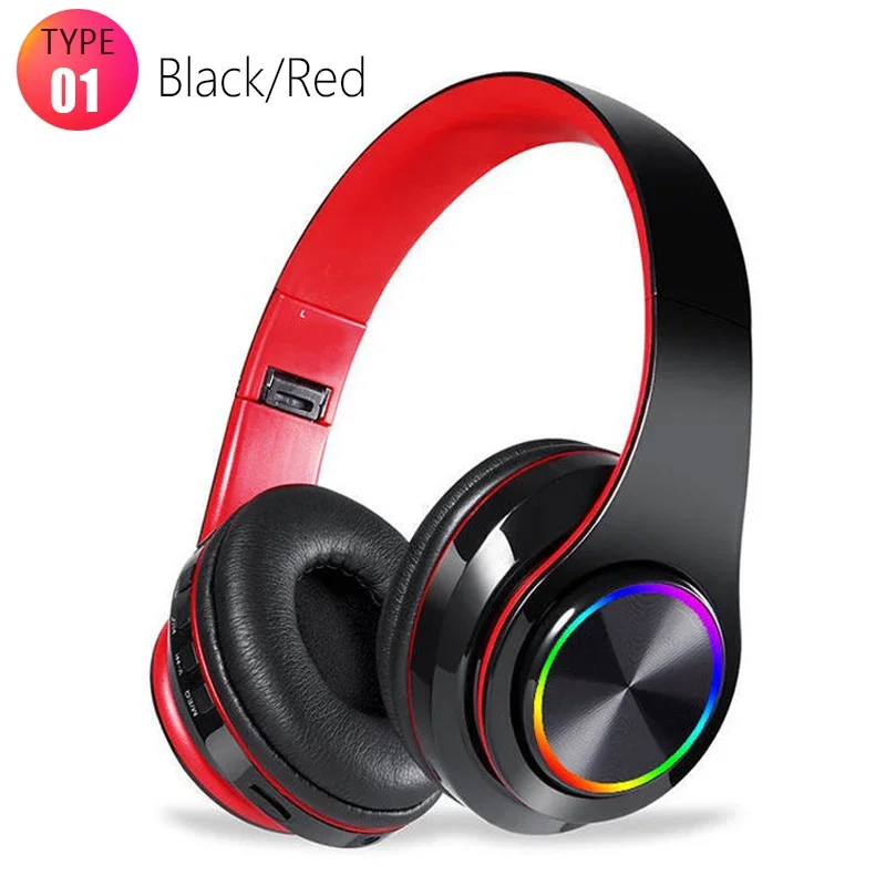 سماعة رأس بلوتوث من Wireles قابلة للطي سماعة رأس ك...