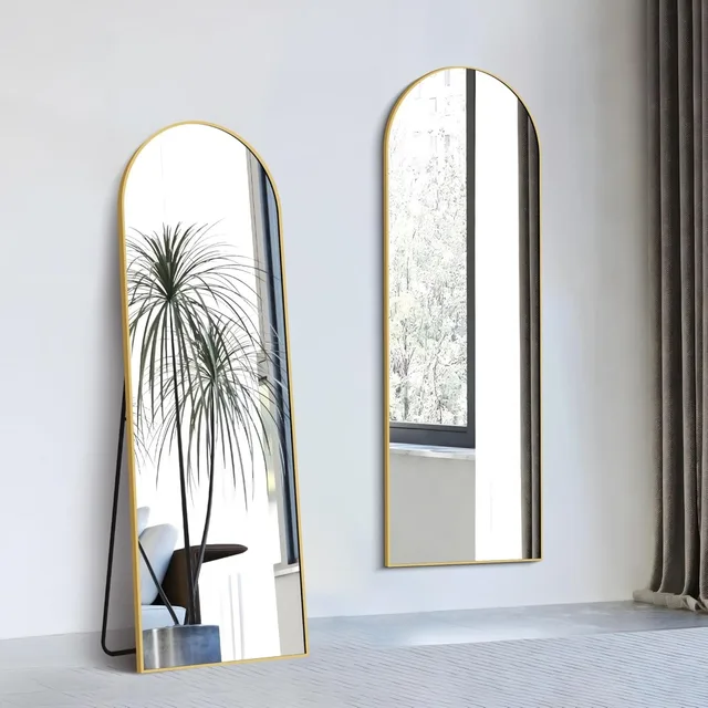 Espejos De Pie Espejo De Cuerpo Entero HOMCOM 157x37 Cm - Para Pared O Pie, Marco Blanco MDF Espejo Marco Mdf Blanco