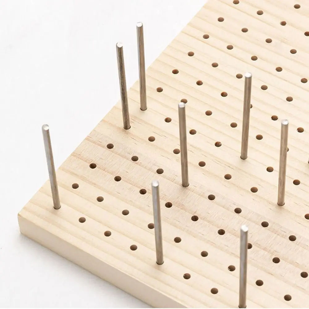 DIY 크로셰 블로킹 보드 사각형 직조 액세서리 뜨개질 보드 스테인리스 스틸 막대 나무 도자기 점토 베이스 플러그 보드