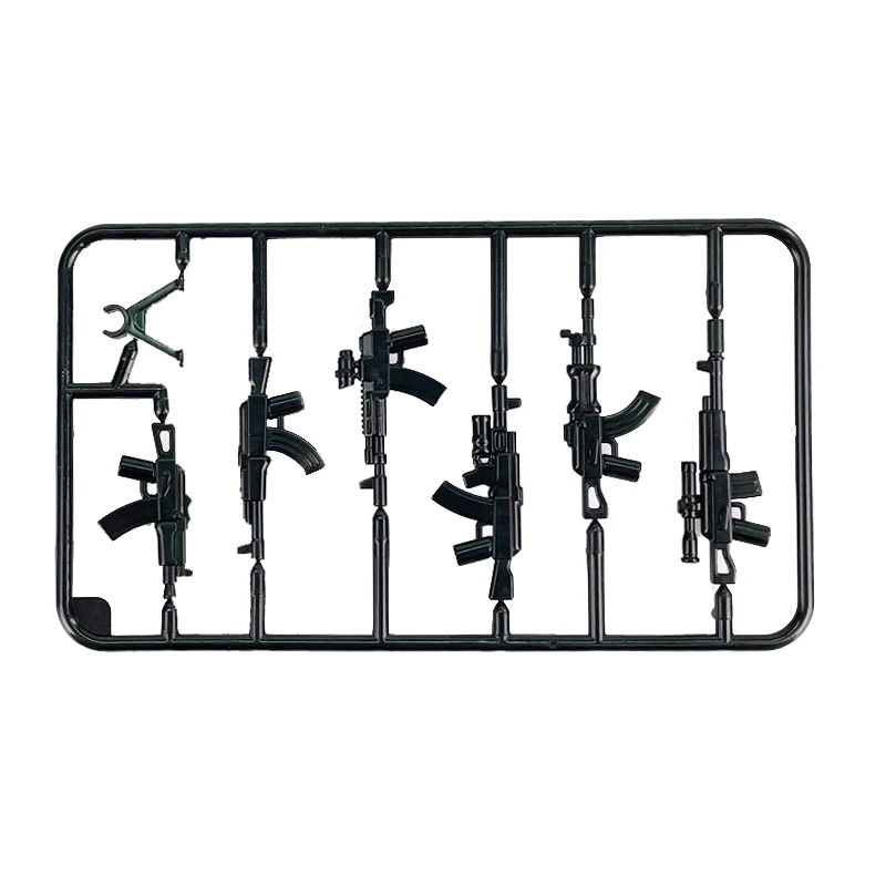 Beige Military Weapon Box Building Block Accessories