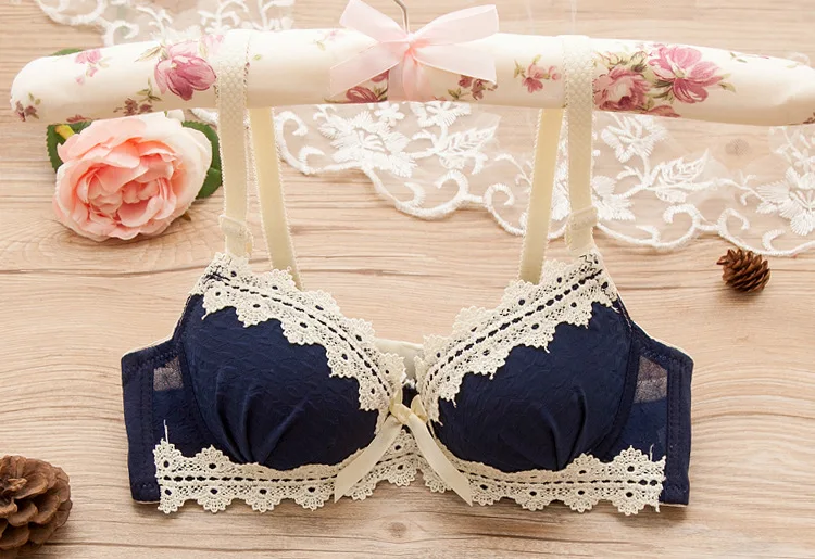 Vintage Girls Bra Set Sexy Thin Bras Pantys Women Seamless Brassiere Low Wasit Fiess Underwear Set Adjustable Plaid_voghion.com