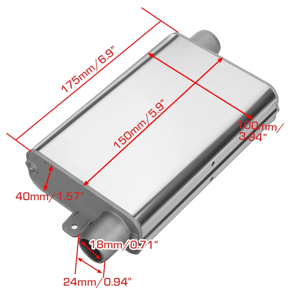 Verbesserter 24mm Auspuffrohr Schalldämpfer System für Luft Diese1