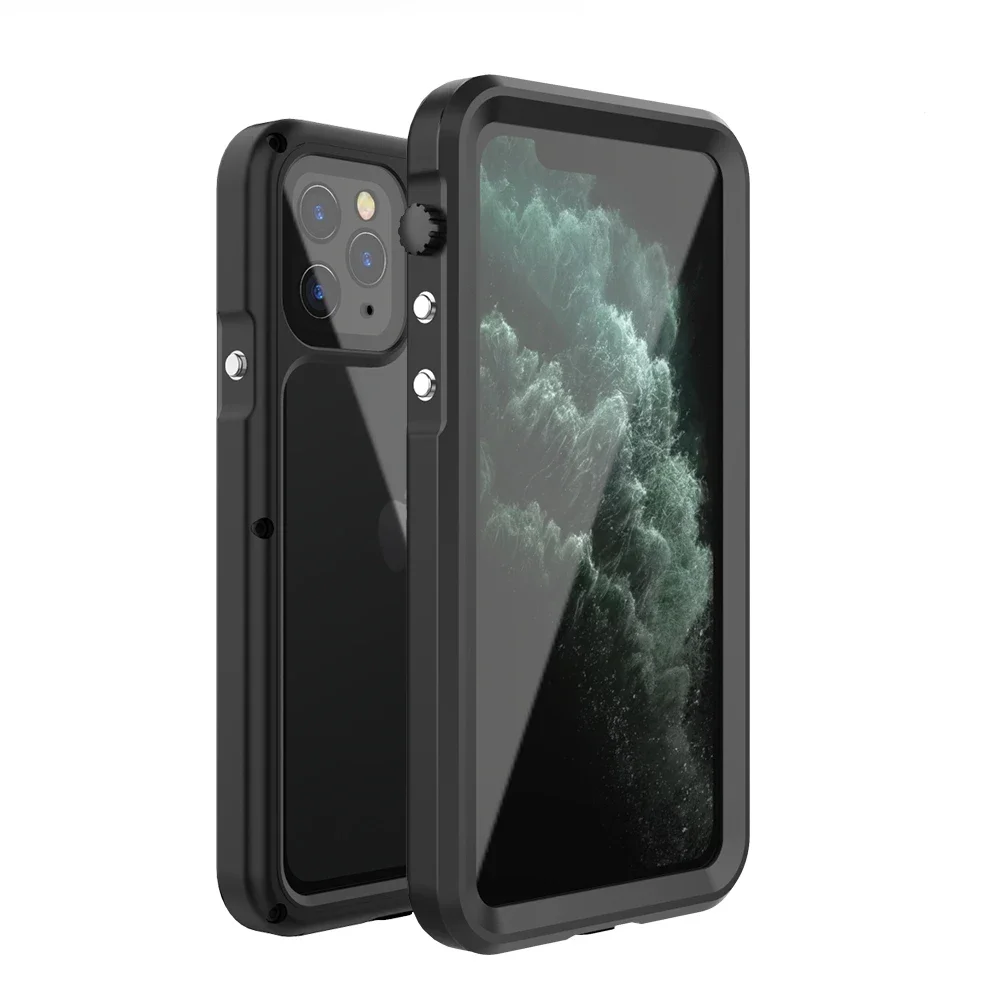 

Новинка, чехол для занятий спортом на открытом воздухе для iPhone 11 iPhone11 Pro Max, металлический чехол для дайвинга IP68, водонепроницаемый чехол для плавания и бега