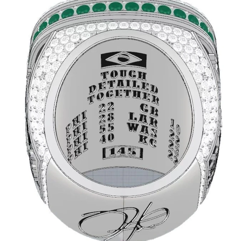 Stainless Steel Ring 2025 Commemorative Ring For Boyfriend Rugby Fans 1PC