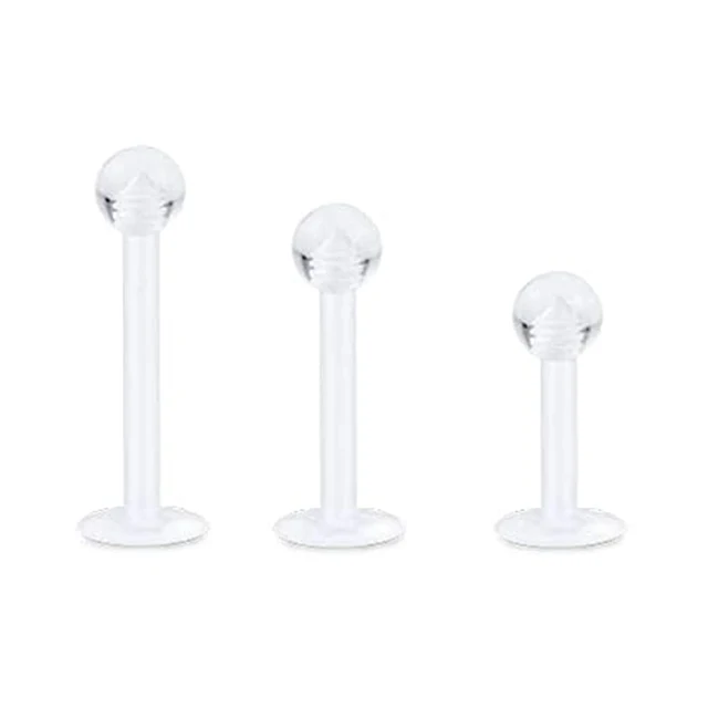 Clear Sports Work Bioflex Helix Tragus Conch Earrings Plastic Medusa