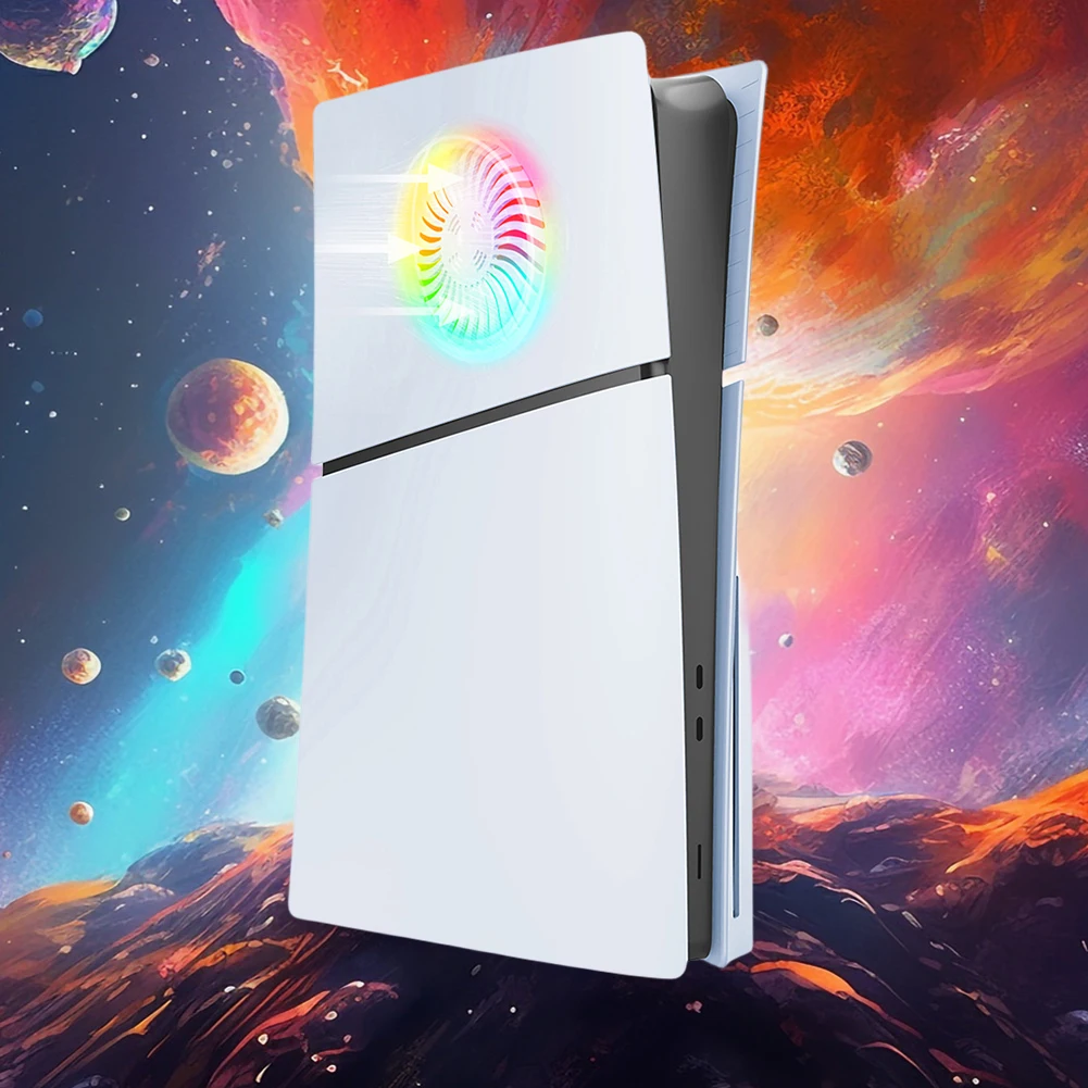 Replacement Shell with Cooling Vents Protective Shell Cover Anti-Scratch Premium ABS Replacement Shell for PS5 Slim Console