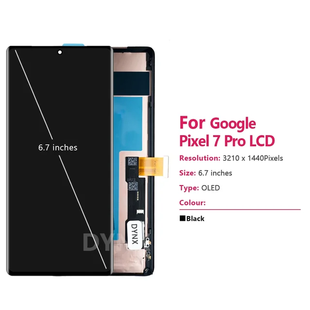 6,7 ''Super AMOLED для Google Pixel 7 Pro ЖК-дисплей, цифровой сенсорный экран, замена экрана для Google Pixel7 Pro GP4BC GE2AE 2