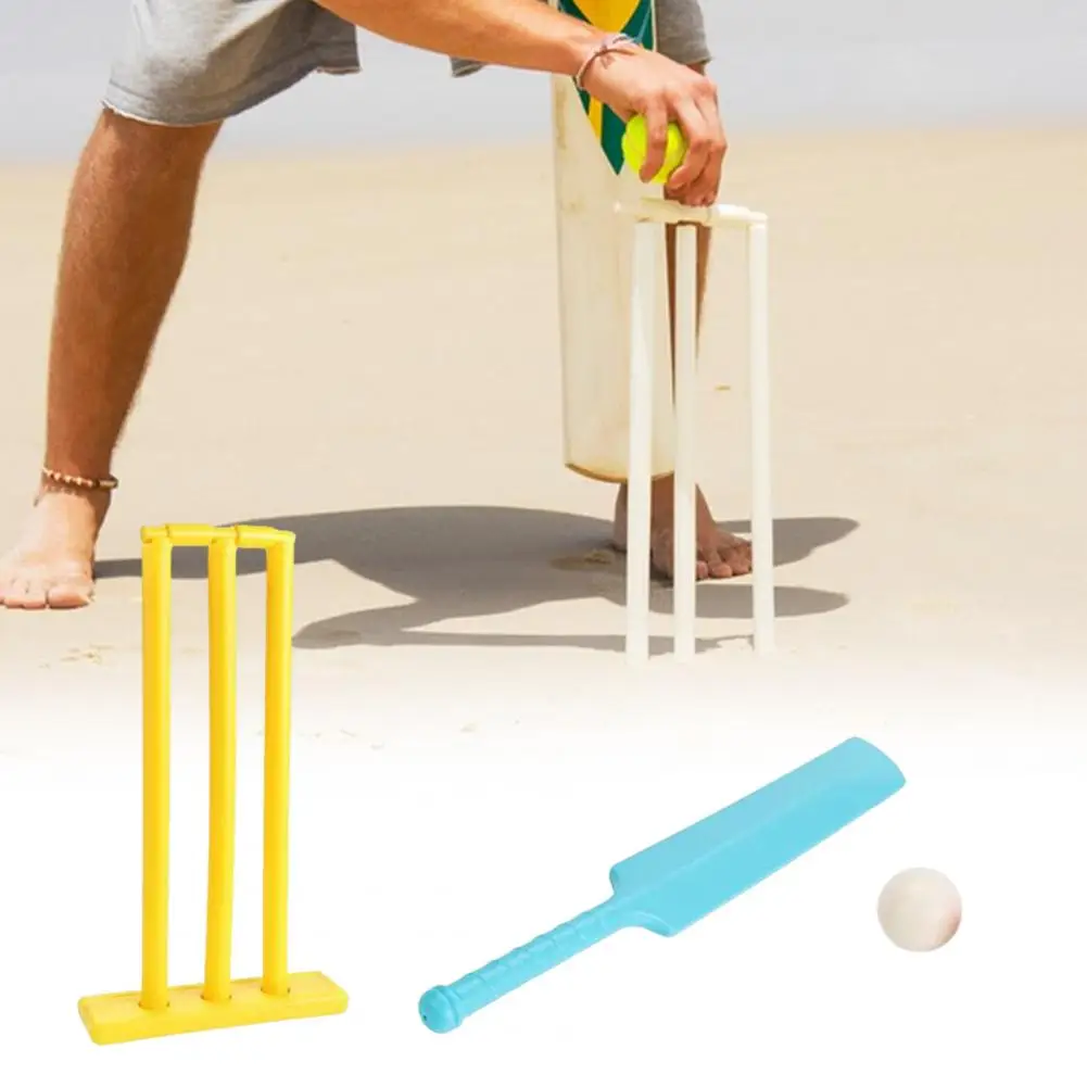 Cricket Toy Set for Beginners Educational Cricket Toy Kids Set for Parent-child Sports Fun Bat Stumps Ball Active
