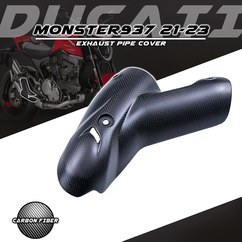 

For Ducati Monster 937 2017 2019 2020 2021 2022 2023 100% 3K Dry Carbon Fiber Motorcycle Modified Fairings Kit Exhaust Covers