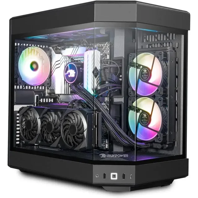 Игровой ПК iBuyPower Pro Y60, настольный компьютер Y60BI9N4701 (Intel i9-13900KF, 3,0 ГГц, Nvidia GeForce RTX 4070, 12 ГБ, 32 ГБ, 5200 МГц 3