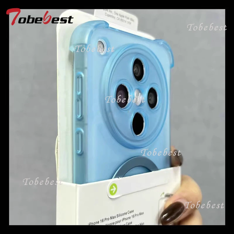 Airbag Shockproof Magnetic Wireless Charging Clear Silicone Phone Case