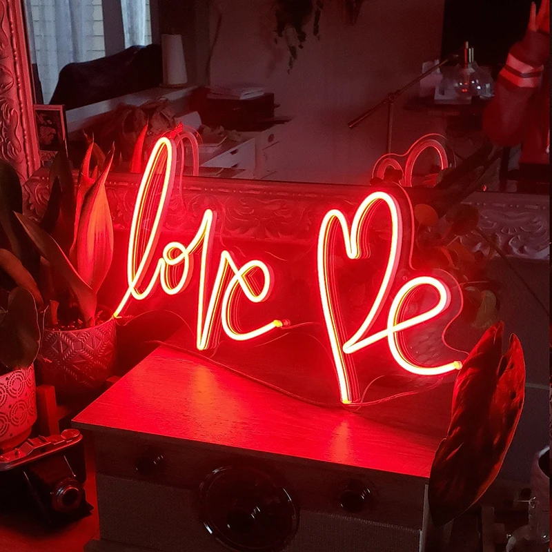 

Неоновая вывеска Love Me, идеальные неоновые вывески для девушек, декор для спальни, гостиной, Настенный декор, неоновые светодиодные фотообои, персонализированные подарки