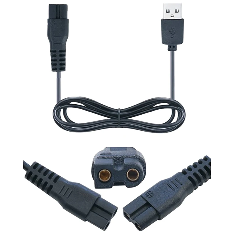 1개 전기 이발기 애완동물 면도기 USB 충전기 충전 케이블 전원 코드 C6/C7 헤어 트리머 부품용