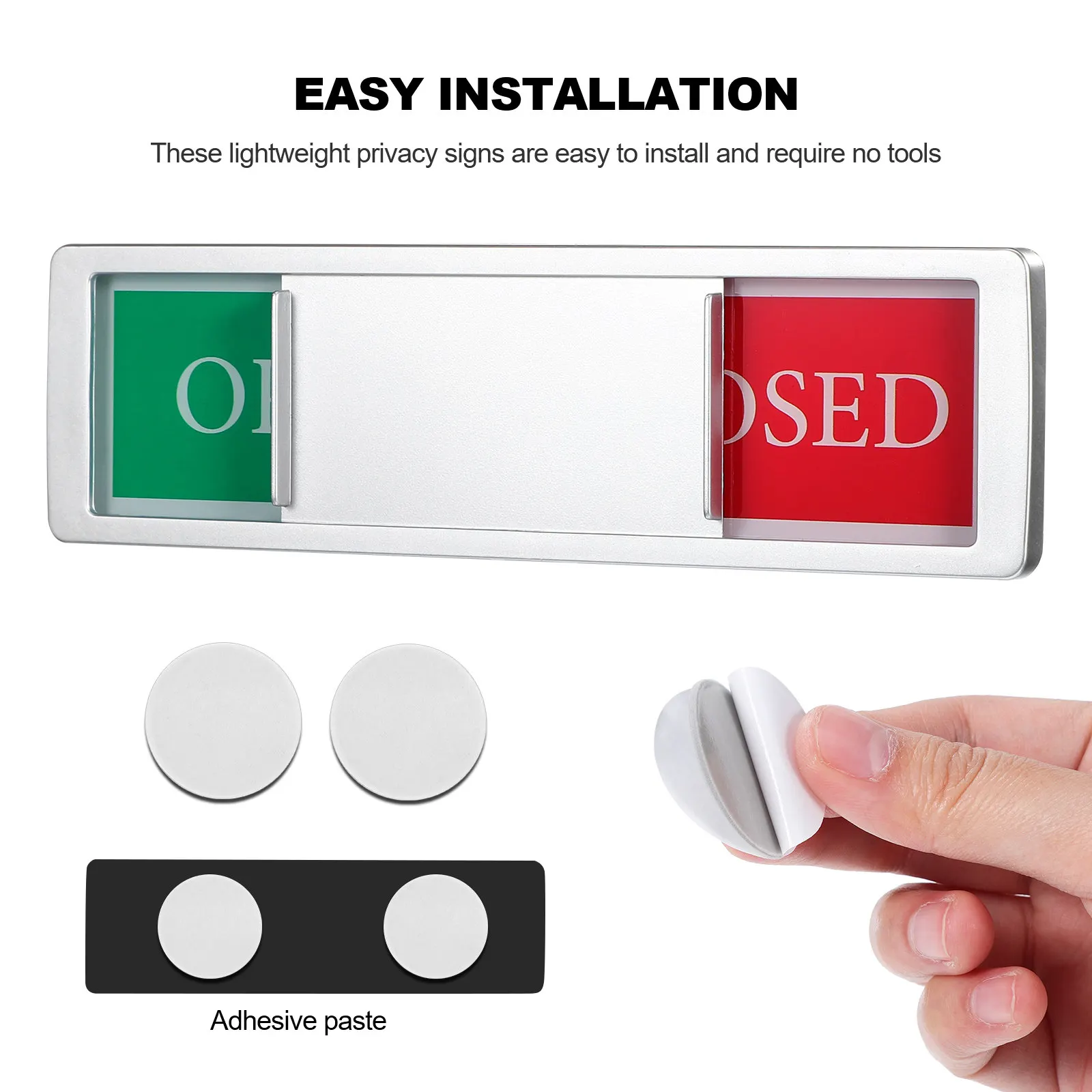 2개입 방수 아크릴 개폐형 자석 표시판 식기세척기 자석 개인정보보호 표시등 대형 눈에 잘 띄는 밝은 색상