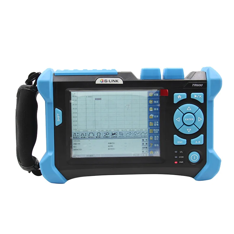 Fiber Breakpoint Tester Fiber Cable Tester OTDR TR600Power Meter Tester 1310/1550+1625nm 32/30/28dB Fiber Optic PON FTTH OTDR